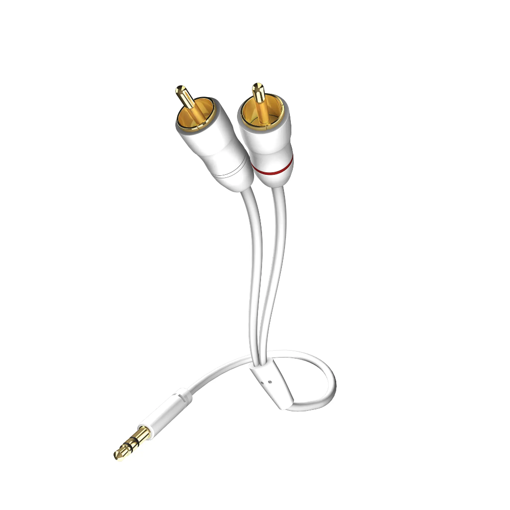 Inakustik Star 3.5 jack > 2 x RCA 0,5m white